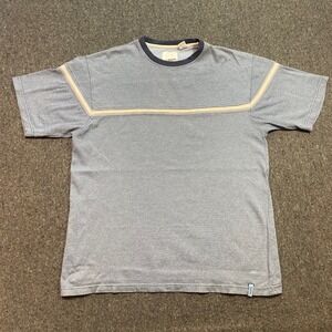 Point Zero TShirt Sz XL Mens Blue Skater Streetwear Retro Chest Stripe Tee